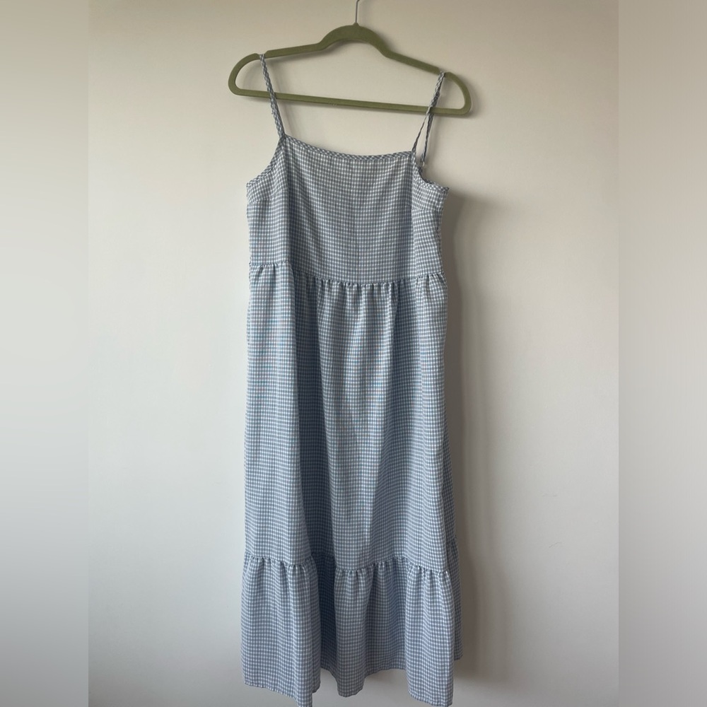 Urban Renewal Blue Checkered Midi Dress